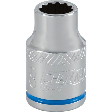Channellock 3/8 In. Drive 8 mm 12-Point Shallow Metric Socket 346993